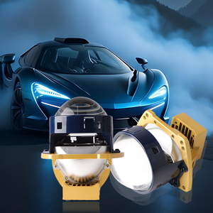 Auto Car Lighting Bi <strong>Led</strong> Projector Lens <strong>Led</strong> Headlight 3.0 Inch High Low Beam 60W 50W Projector Lens Headlights - Product Image 5