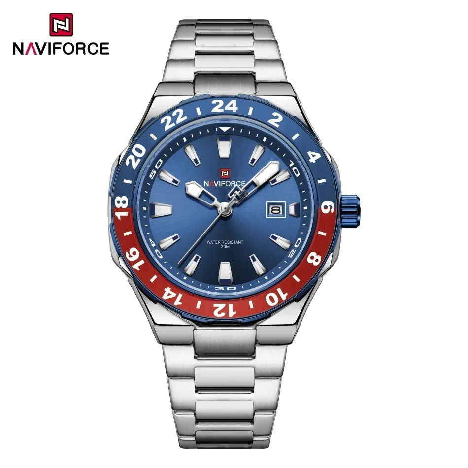 Blue Red Silver