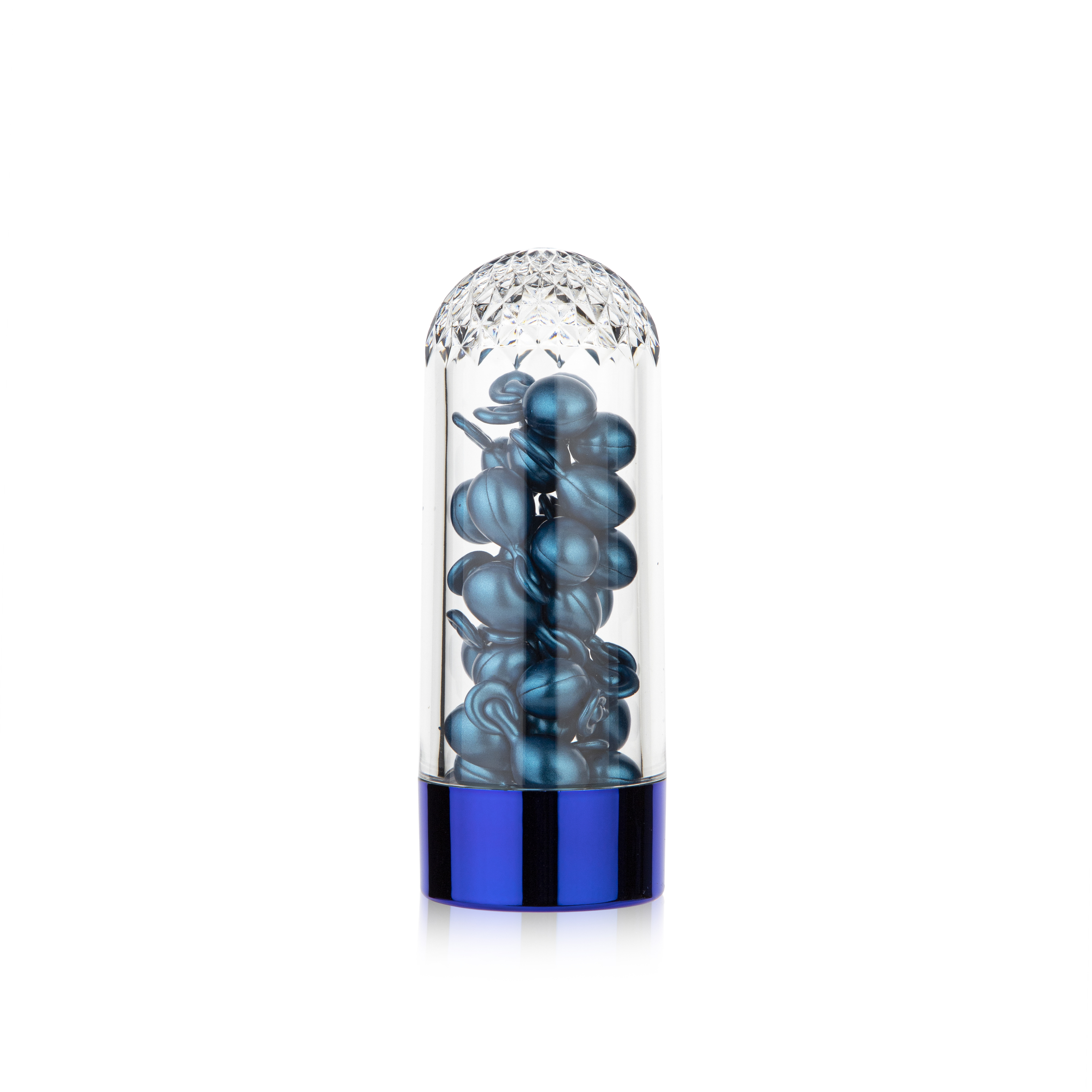 55ML Transparent + Blue Gold Cap