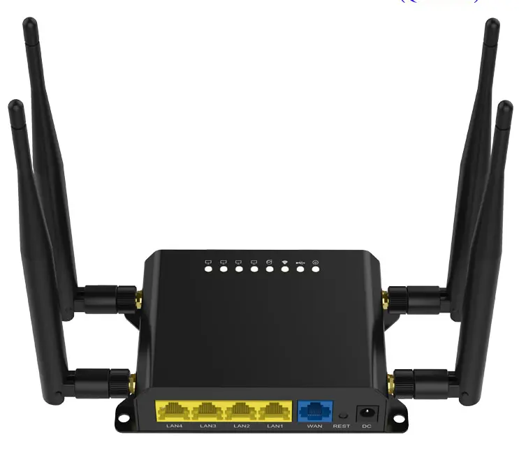 เราเตอร์ Wifi WE826พร้อมโมดูลพอร์ต Rj45 3G 4G 5G LTE Router,เคสโลหะและเสาอากาศ5dBi ที่ถอดออกได้