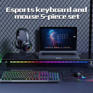 5 En 1 Combo Mouse Keyboard And Headphones Set Wired Gaming Rgb Pc Game para Gamer Desktop PC Computer 5 en 1 Gaming Keyboard - Product Image 3
