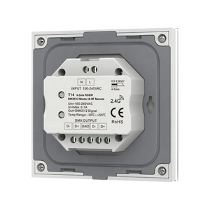 T14壁掛け式タッチパネルコントローラー5A * 4CH 20A4チャンネル出力LED RGBWコントローラー2.4GHzRFワイヤレス調光器オンオフスイッチ - Product Image 3
