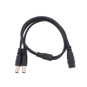 1 ila 2 yollu 2.1x5.5mm/2.5x5.5mm 12V erkek kadın DC güç kablo DC Splitter kablosu 1 ila 2 - Product Image 1