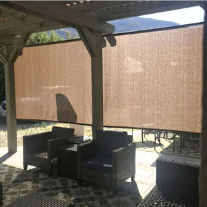 Modern açık veranda stor perde dikey desen kumaş güneşlik Net balkonlar fransız düz tekniği halat formatı rulo tonları - Product Image 1