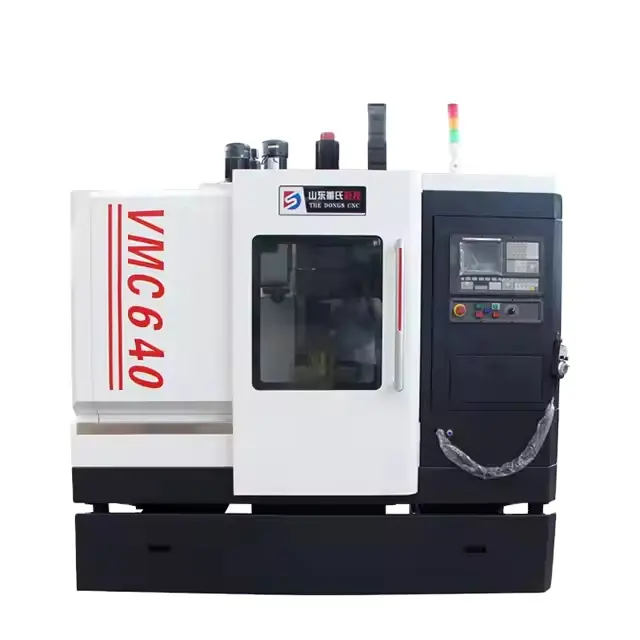 Dongs - Torno CNC pequeno de 3 eixos, de alta precisão, mini vertical, fresadora e perfuração CNC, centro VMC640