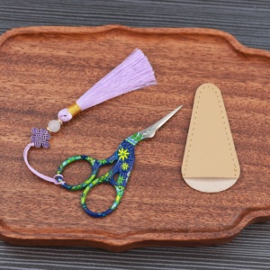 3.7inch đơn giản cò thêu kéo với tua và da Vỏ bọc cho may quilting Cross Stitch needlecraft - Product Image 6