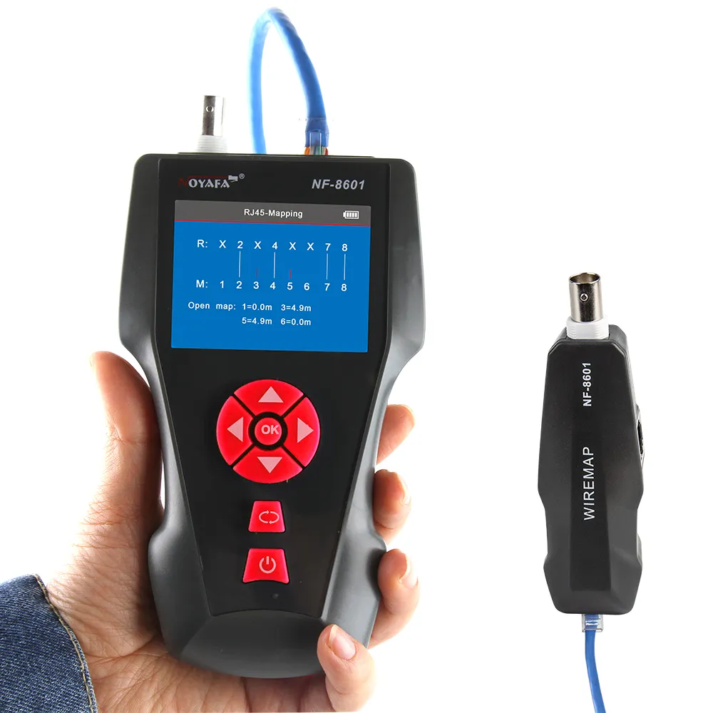 Noyafa NF-8601 Multi-funcional de red LAN Cable Tester incluyen PoE/PING pruebas