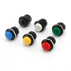 Interruttore a pulsante istantaneo 1NO con auto-Reset circolare da 16MM sbloccato R13-507 interruttore a pulsante circolare da 16MM - Product Image 1