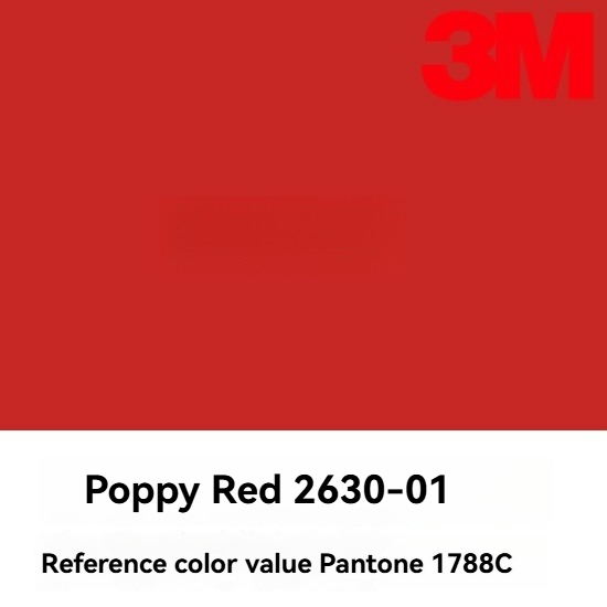 Vinyle auto-adhésif 3M Rouge Coquelicot 1030-01