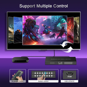 Latest <strong>HDMI</strong> Audio <strong>Matrix</strong> <strong>Switcher</strong> Splitter <strong>8</strong> in <strong>8</strong> Out RS232 Port Video Wall Processor Controller <strong>Matrix</strong> <strong>Switcher</strong> Multiviewer - Product Image 3