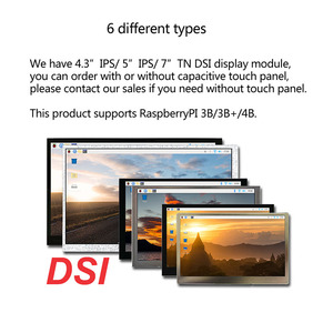 2024 nuova 5.0 "MIPI DSI 800x480 pixel Display Touch screen per Raspberry Pi 3B/3B +/4B - Product Image 4