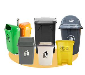 Contenedores de basura de reciclaje para interiores, cubo de basura de plástico para exteriores, cubo de basura con ruedas, Pedal de pie para estaciones de metro - Product Image 6