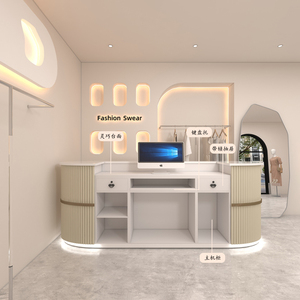批发接待处柜台结帐柜台小美甲店办公室接待处美容院收银桌 - Product Image 6