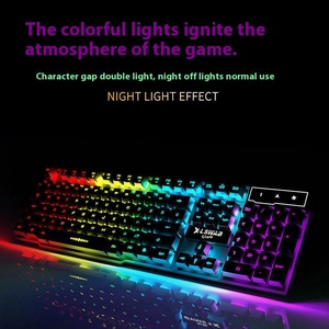 Juego de teclado y ratón con cable de color claro/escritorio/oficina/Esports Compatible con ordenador portátil - Product Image 3