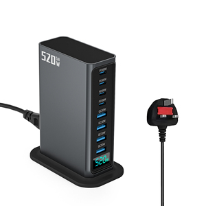 10端口智能ic识别USB充电器50W QC3.0支持5V/1A/2.4A输出多端口手机充电器