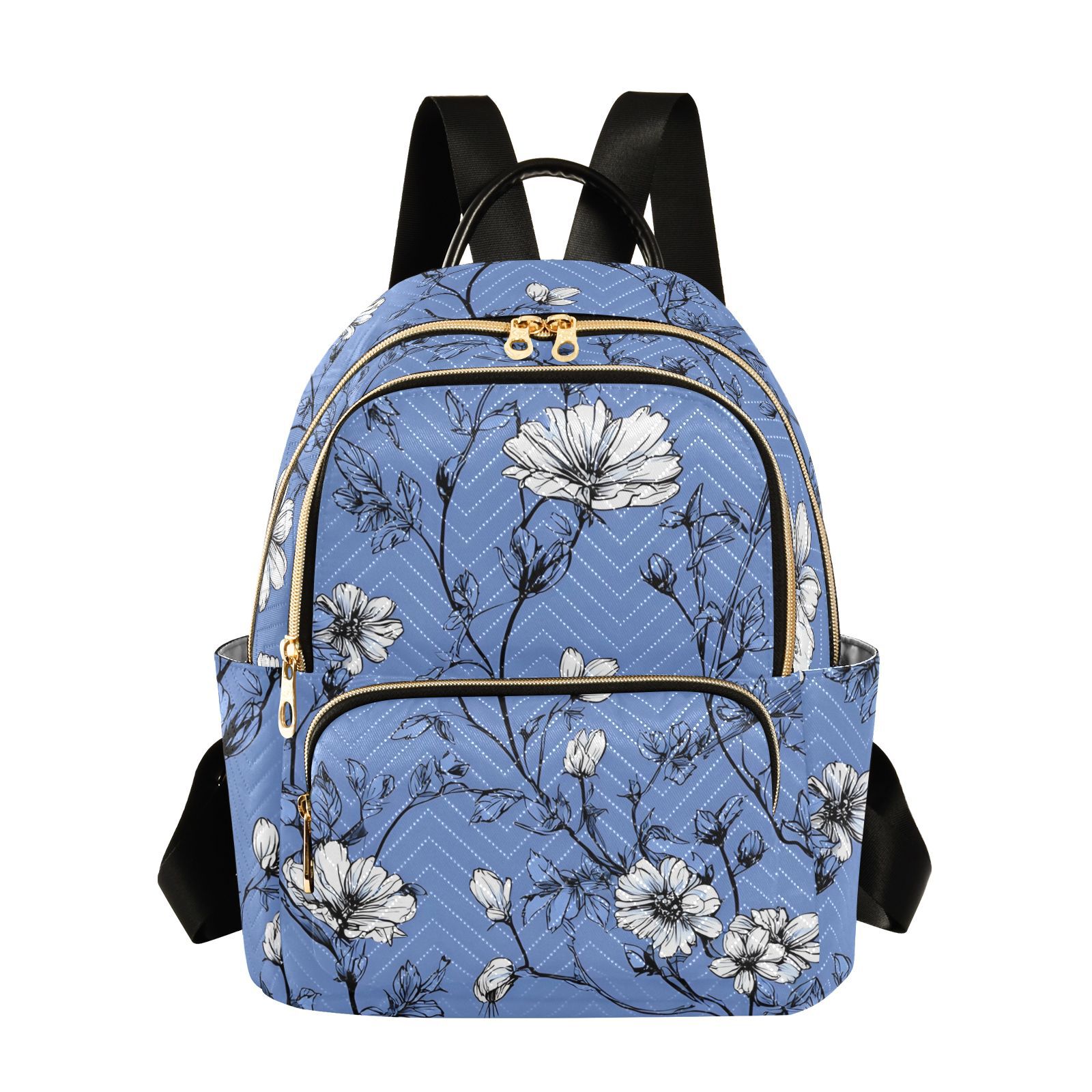 Dusty Blue Floral Sketch