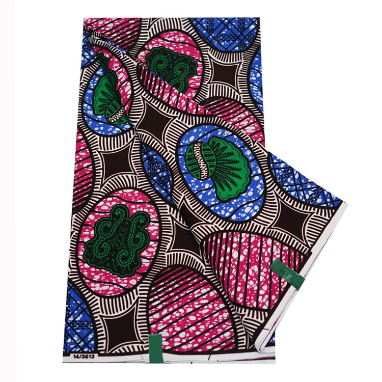 Moda e traspirante 100% cotone africano vero tessuto stampato in stile cera per abito indumento borsa