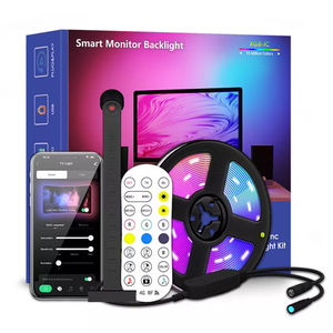 USB RGBIC смарт-ТВ подсветка 65-75 дюймов Цветная Синхронизация с RGB Светодиодная лента 12 В входной датчик управляемый приложение - Product Image 1