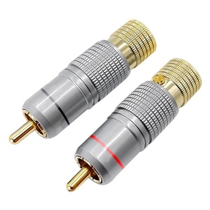 Hi-Fi RCA ปลั๊กไม่ล็อคประสาน10มม. อะแดปเตอร์สายสัญญาณเสียงพร้อมเบ้าปลั๊กพีวีซีชุบทอง2/4/8/8/16ชิ้น - Product Image 3