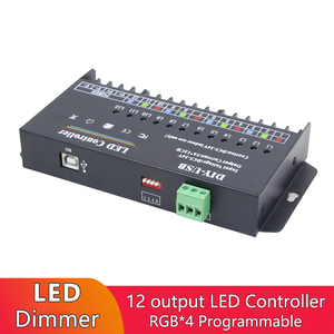 USB DIY LED RGB RGBW Controller 12 Kanal Programmier barer Controller 5A * 12CH LED Controller Für 3528 & 5050 LED Strip