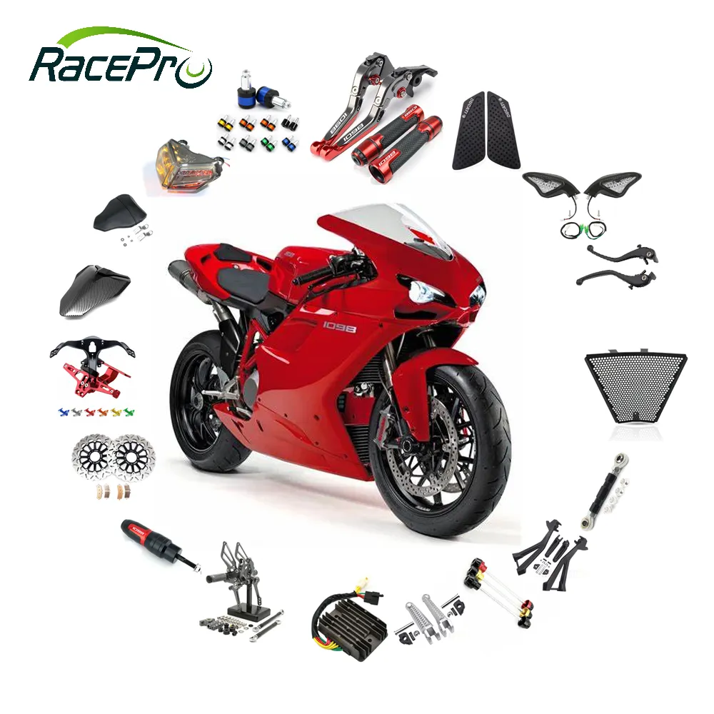 RACEPRO harga grosir 2023 barang baru kualitas tinggi rentang penuh aksesoris suku cadang sepeda motor satu atap untuk Ducati 1098