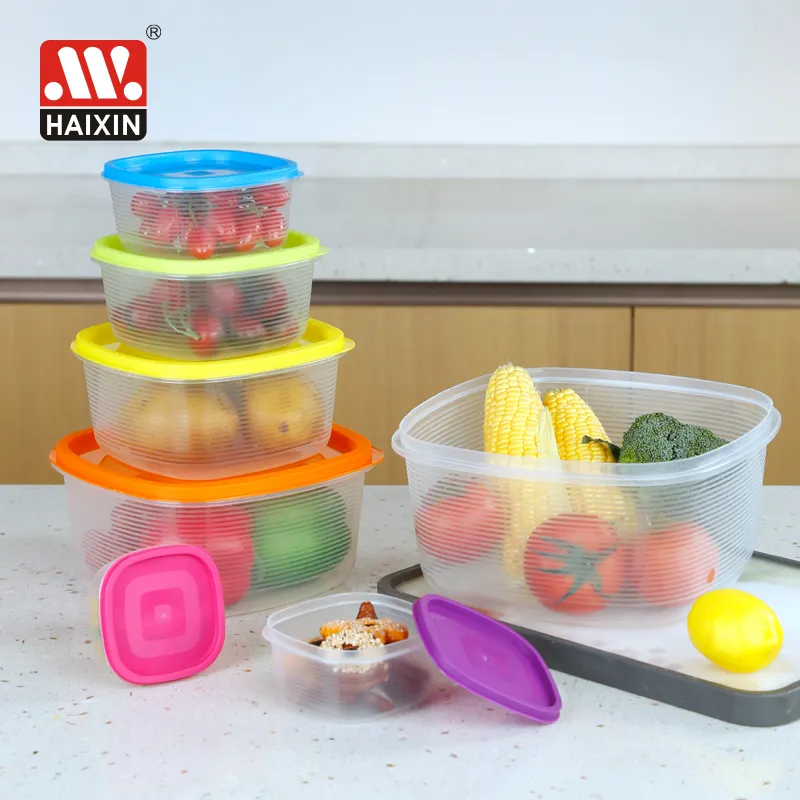 Keuken Items Organiseren Containers Bulk Grote Luchtdichte Graan Crisper Box Hermetische Plastic Doorzichtige Voedselopslagcontainers Set