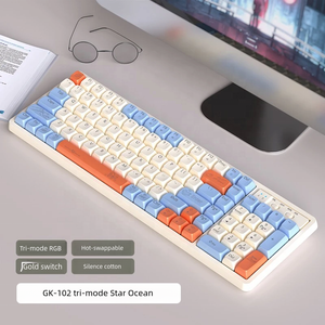 Tri-mode Hot Swap Wired <strong>Keyboard</strong> Blue Tooth 2.4G Wireless Backlit 102 <strong>Keys</strong> Mechanical <strong>Keyboard</strong> - Product Image 2
