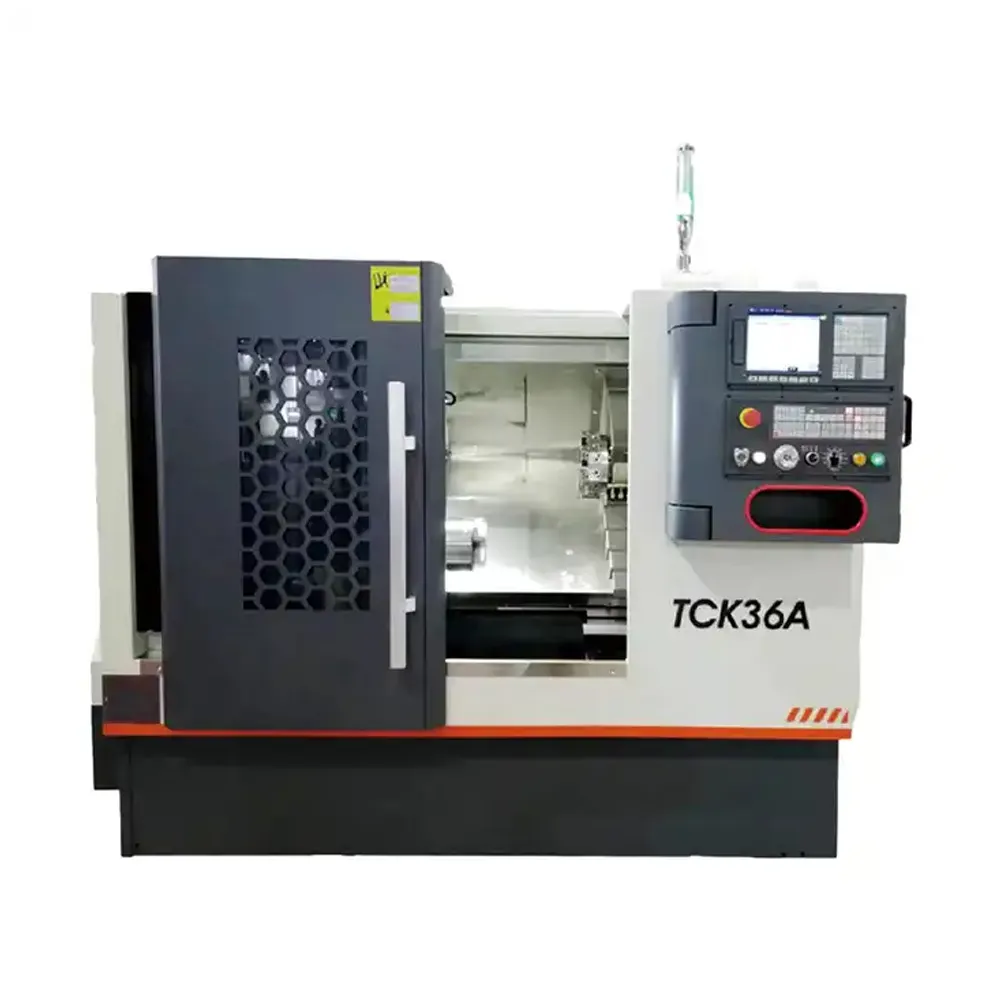 Máquina de torno de cama inclinada CNC de alto rendimiento con múltiples funciones avanzadas TCK50A