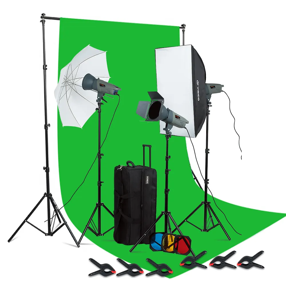 Professionele Fotografie Studio Sleutel Licht Kit Photo Studio Strobe Flash Verlichting