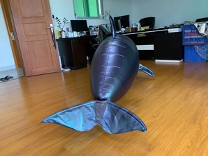 Decorazione del partito su misura forma di delfino palloncino volante gonfiabile con telecomando - Product Image 4