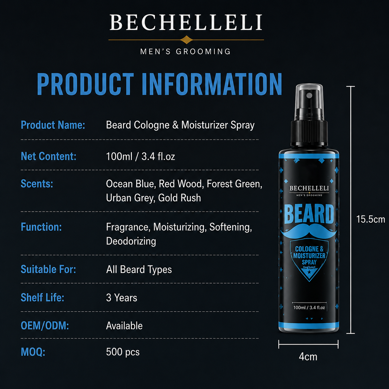 spray à barbe 150ML