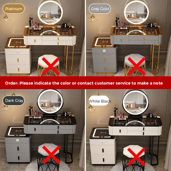 80 Table + meuble intelligent + miroir (sans tabouret)