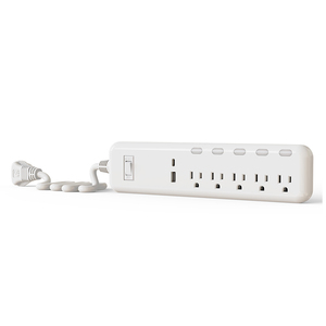Zwave 800 Series Power Strip 5 enchufes puertos USB cargador multifunción monitoreo de energía App Control USA Smart Power Strip - Product Image 4