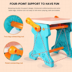 2 in 1 <strong>Multi</strong> <strong>Function</strong> Drawing <strong>Table</strong> Large Particle Building Blocks Learning Desk Writing <strong>Table</strong> Education Toy for Kid <strong>with</strong> Pens - Product Image 5