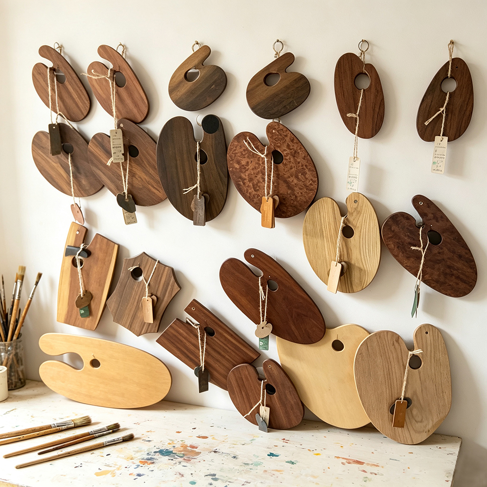 Palette en bois personnalisée pour artiste