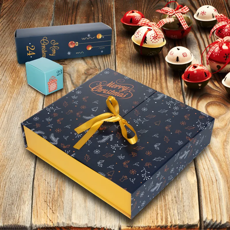 Personalizzato a forma di farfalla vuoto ricaricabile conto alla rovescia con 24 scatole di imballaggio regalo natale avvento calendario Box per bambini