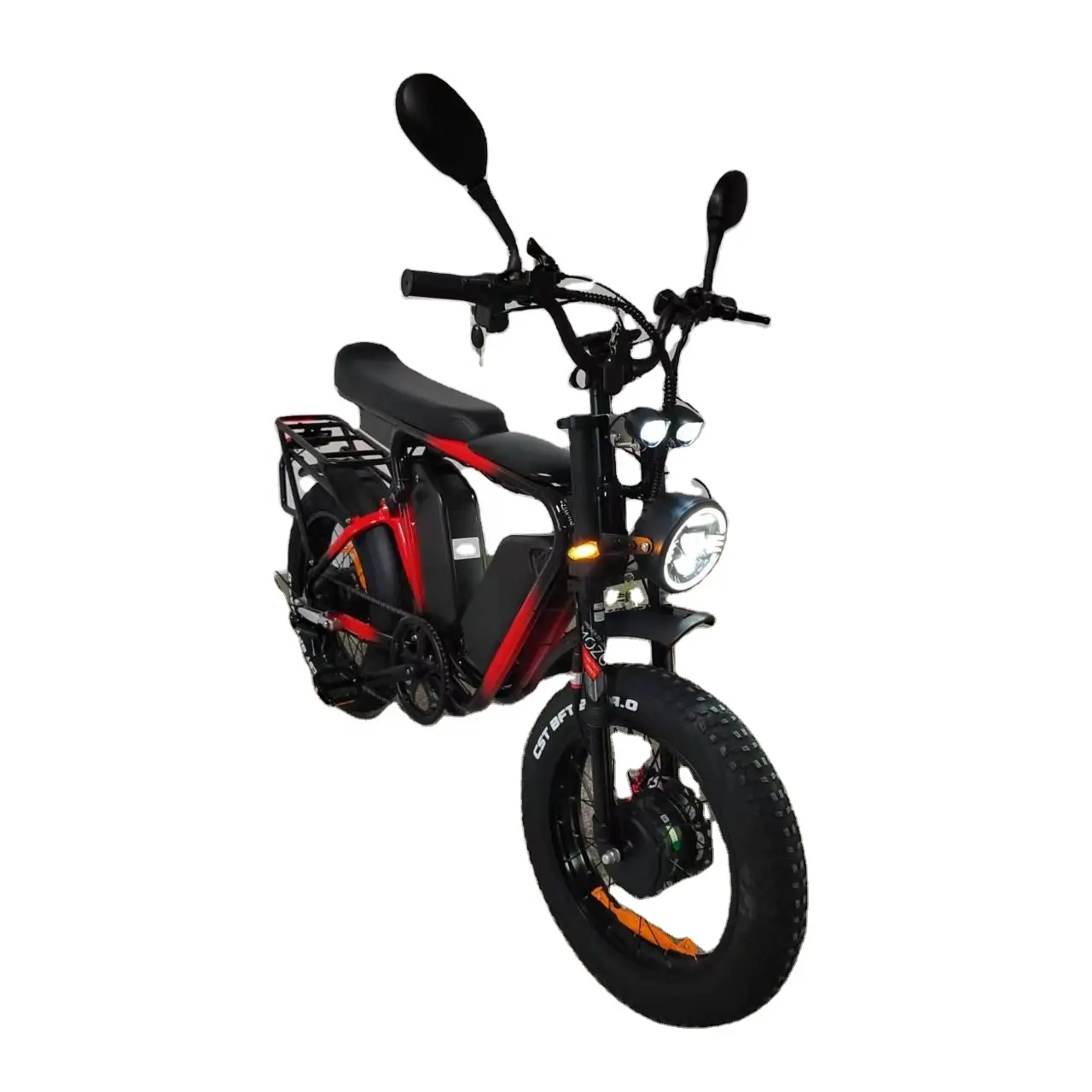 Yolin V1 52V sepeda listrik 2000W Dual Motor Bafang baterai ganda suspensi penuh minyak rem lemak ban dalam bingkai campuran aluminium