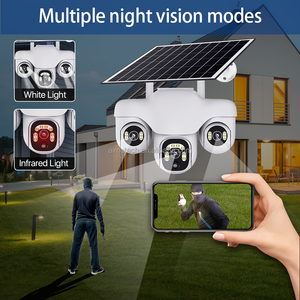 V380 Pro 6K Visión nocturna Tres lentes Ptz CCTV Cámara IP Triple lente 4G Exterior 3 lentes Cámara de seguridad solar con sensor de movimiento - Product Image 4