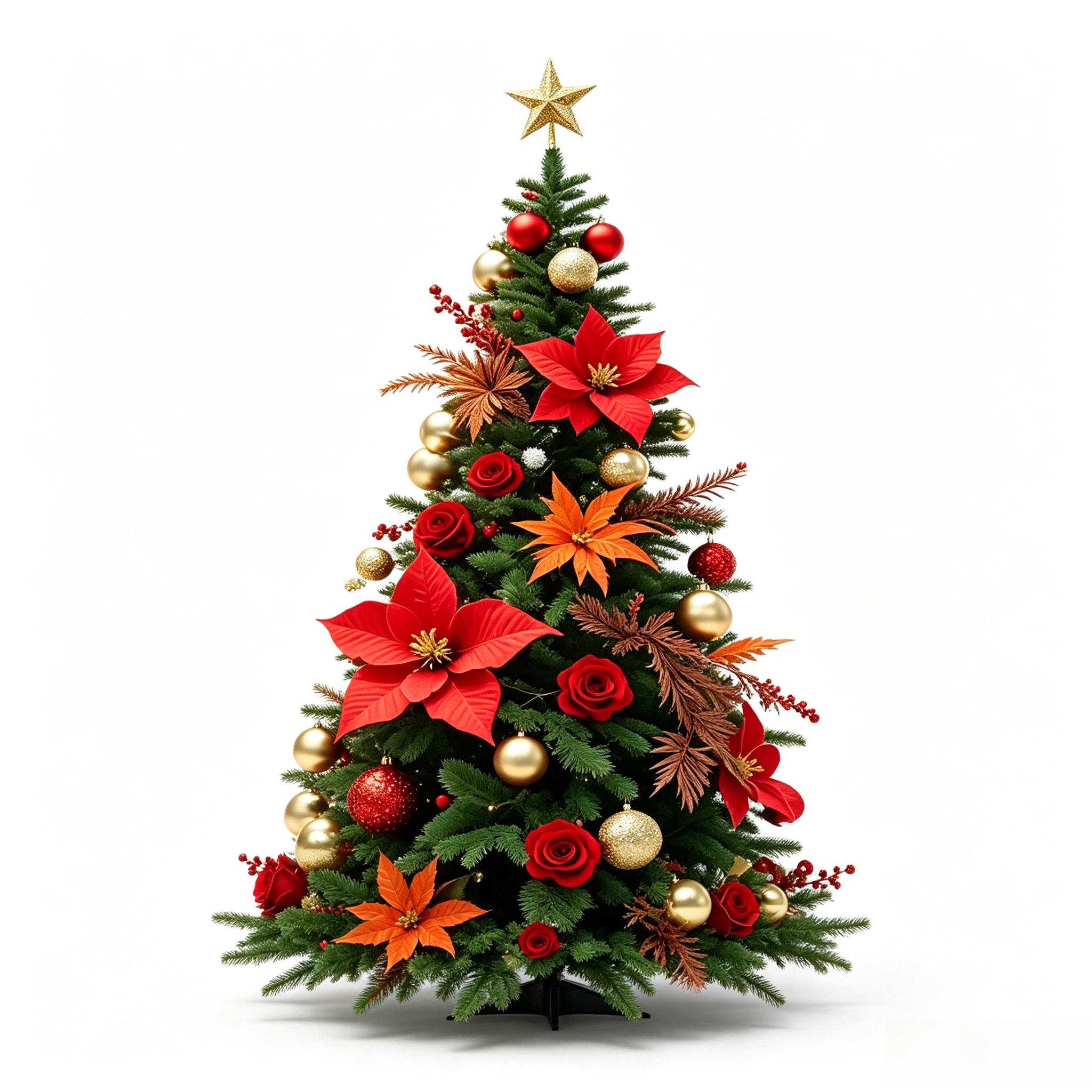Pin de Noël Poinsettia de 90 cm