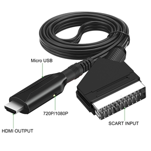 100cm PS2 <strong>Scart</strong> <strong>to</strong> <strong>HDMI</strong> Converter Cable <strong>HDMI</strong> <strong>to</strong> <strong>Scart</strong> Audio Video Conversion Line Adapter HDTV Display Monitor - Product Image 4