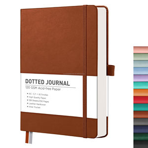 Odiari in pelle vegana con rilegata ecologica di lusso con copertina personalizzata portapenne con taccuini punteggiati aggiungi il tuo taccuino - Product Image 5