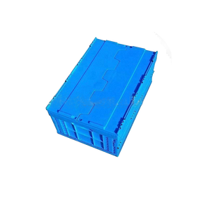 Customizable Yinhoo Logo Mesh Storage Tote Crate <strong>Container</strong> Box Foldable with Attached Lid for <strong>Logistics</strong> - Product Image 1