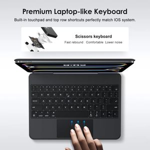 Funda de teclado para iPad Pro 11 4th/3rd/2nd/1stGen Diseño de conexión automática No requiere carga, estilo mágico con trackpad multitáctil - Product Image 6