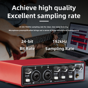 Chuyên Nghiệp MD22 USB Giao Diện Âm Thanh Bên Ngoài Card Âm Thanh Cho Ghi Âm Phòng Thu Cho Có Dây Microphone PC Guitar - Product Image 5