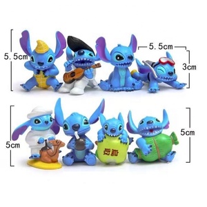 Newest Mini Size 8Pcs Per Set 3.5-6Cm Cartoon Lilo &amp; Doll Sticheds <strong>Stich</strong> Anime Figure PVC Toy for Car Deco - Product Image 1