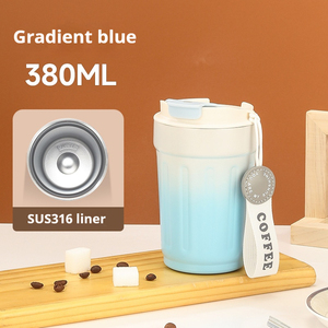 ขวดน้ำสแตนเลสเก็บอุณหภูมิ380มล. สำหรับกีฬากลางแจ้งร้านกาแฟทำจากสเตนเลสสตีล316เป็นของขวัญ - Product Image 4