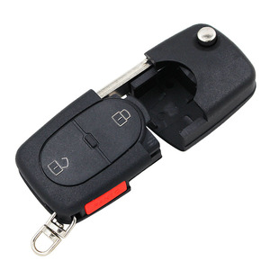 2/3/4 düğmeler için uzaktan anahtar kabuk durumda Fob için Audi A3 A4 A6 A8 TT Quattro RS4 verici HAA HU66 bıçak küçük pil tutucu - Product Image 5