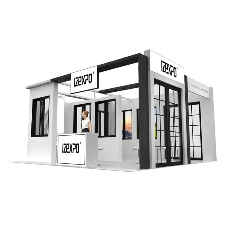 Custom Modular Wooden 20x20 Messestand Tragbare Messe Messe IZExpo Günstige Indoor Modern Event Messestand