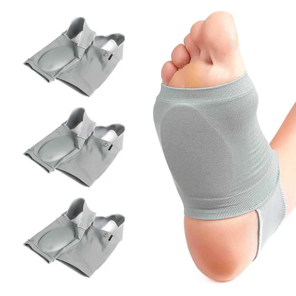 Silikon jel ayak pedleri ayakkabı tabanlık elastik bandaj düz ayak ortopedik kemer desteği