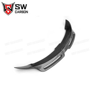 ออกแบบใหม่คาร์บอนไฟเบอร์ S-M สไตล์สปอยเลอร์ด้านหลังสําหรับ Tesla รุ่น Y Trunk Lip Splitter Body Kit - Product Image 3